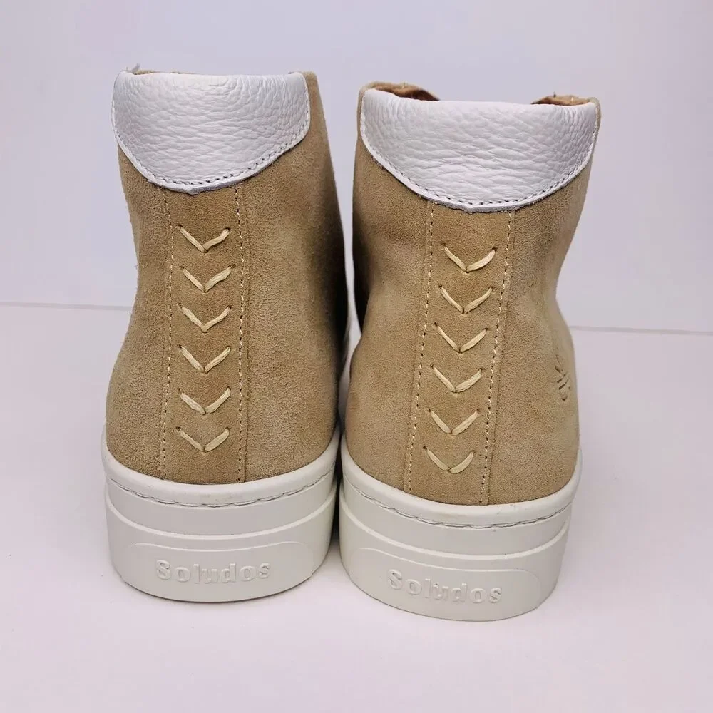 Soludos Ibiza High Top Suede Sneakers Sand Size 8 NEW - Picture 5 of 11